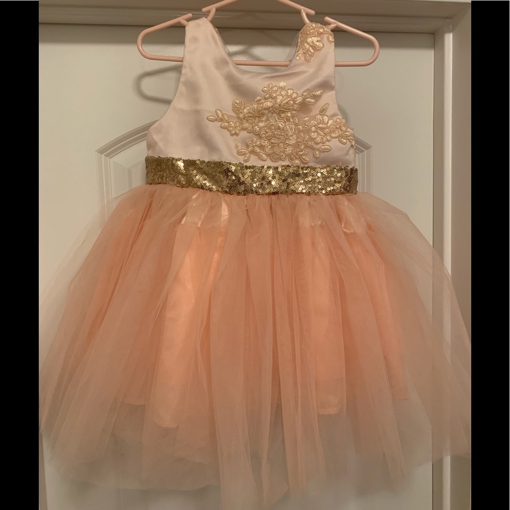 Sequin & lace detailed toddler dress